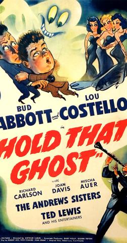 Image of the cover of the Abbott and Costello Movie Hold That Ghost. 