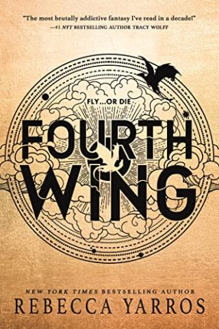 Image of the book cover the Fourth Wing by Rebecca Yarros