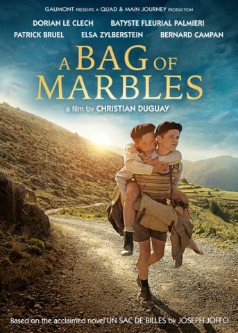 Image of the movie cover featuring a child giving another child a piggy back ride.