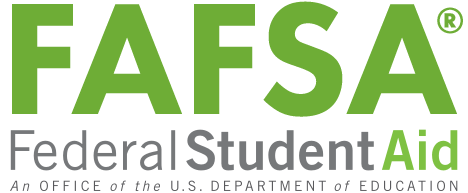 Image of the FAFSA logo in green, with the words Federal Student Aid beneath it in gray and lighter green