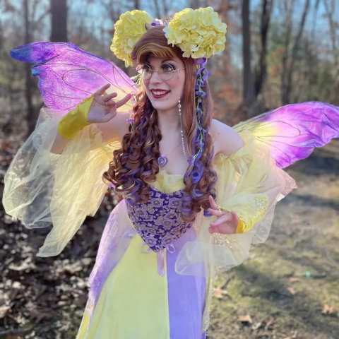 Image of a woman dressed up like a fairy