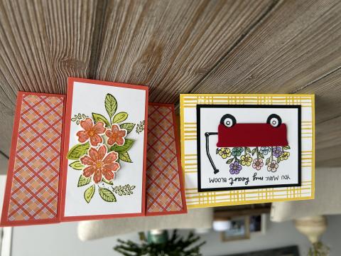 Image of the craft. 2 handmade cards.