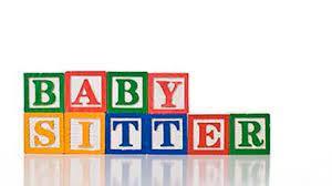 Image of green, red, yellow, and blue building blocks stacked on top of each other spelling Baby Sitter