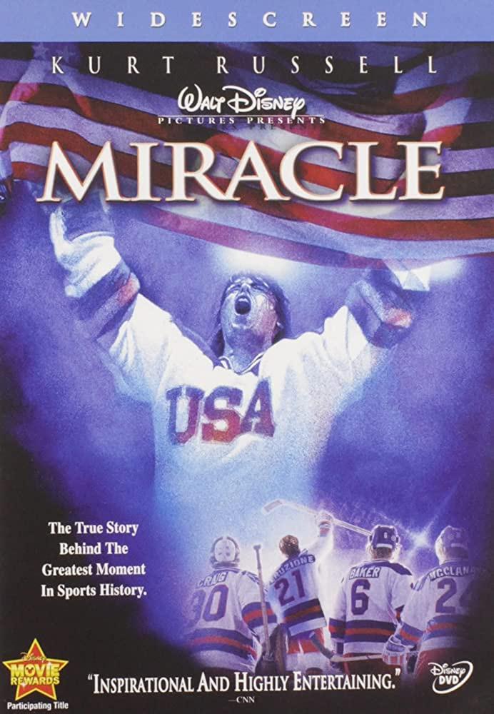 Image of the movie poster for the Disney film Miracle. 