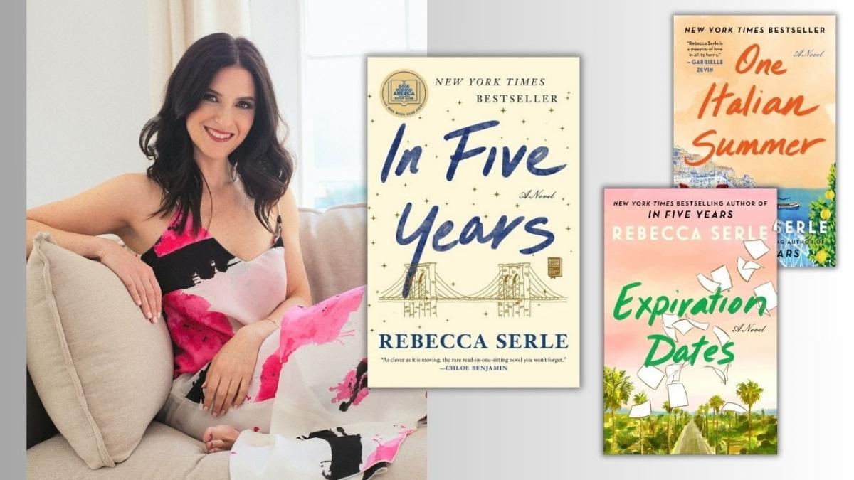 Image of the Author Rebecca Serle side by side with 3 of her books