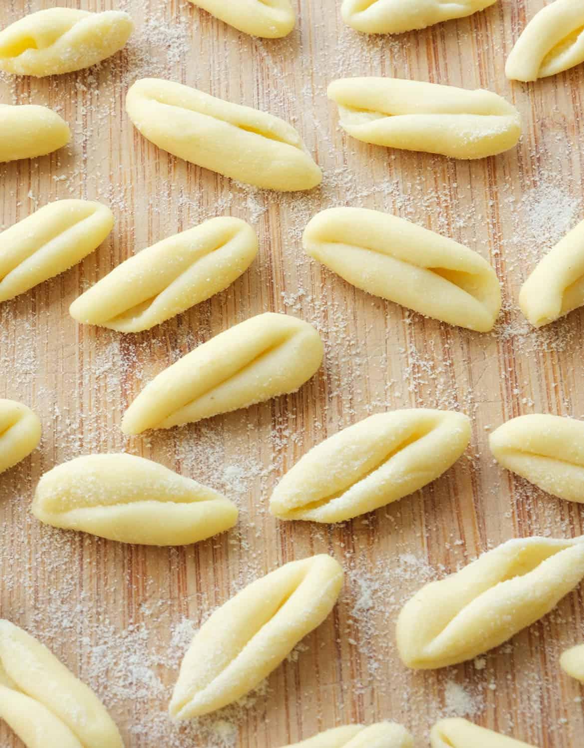 cavatelli pasta on board