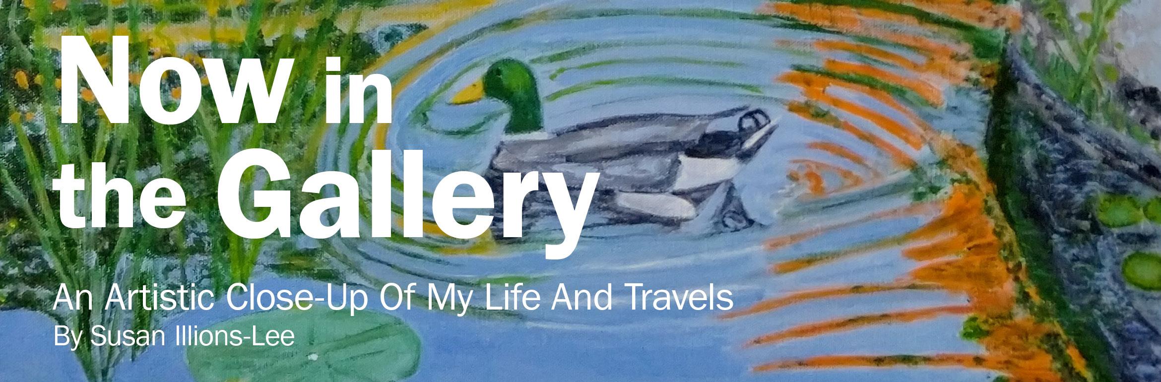 Now in the Gallery. An Artistic Close-Up Of My Life And Travels. By Susan Illions-Lee.